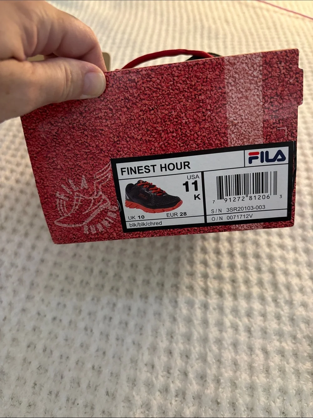 Fila Finest Hour Kids Sneakers Sz 11K NWT Deadstock